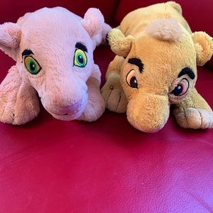 Vintage Disney Simba and Nala Lion King plush lot
